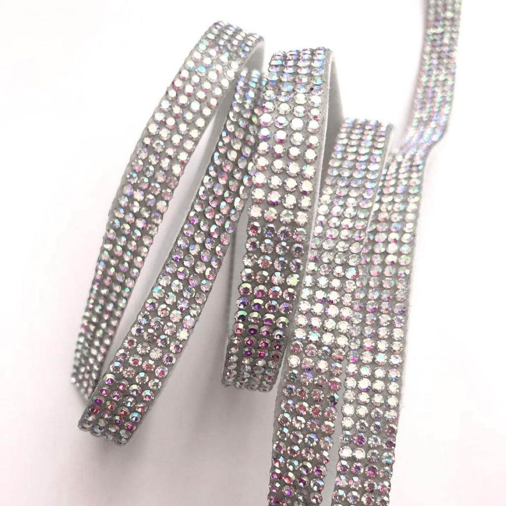 1 rolka Taśmy Szklanej, Nowoczesna Naklejka Dwustronnie Klejąca z Dekoracją z Dżetów do Domu