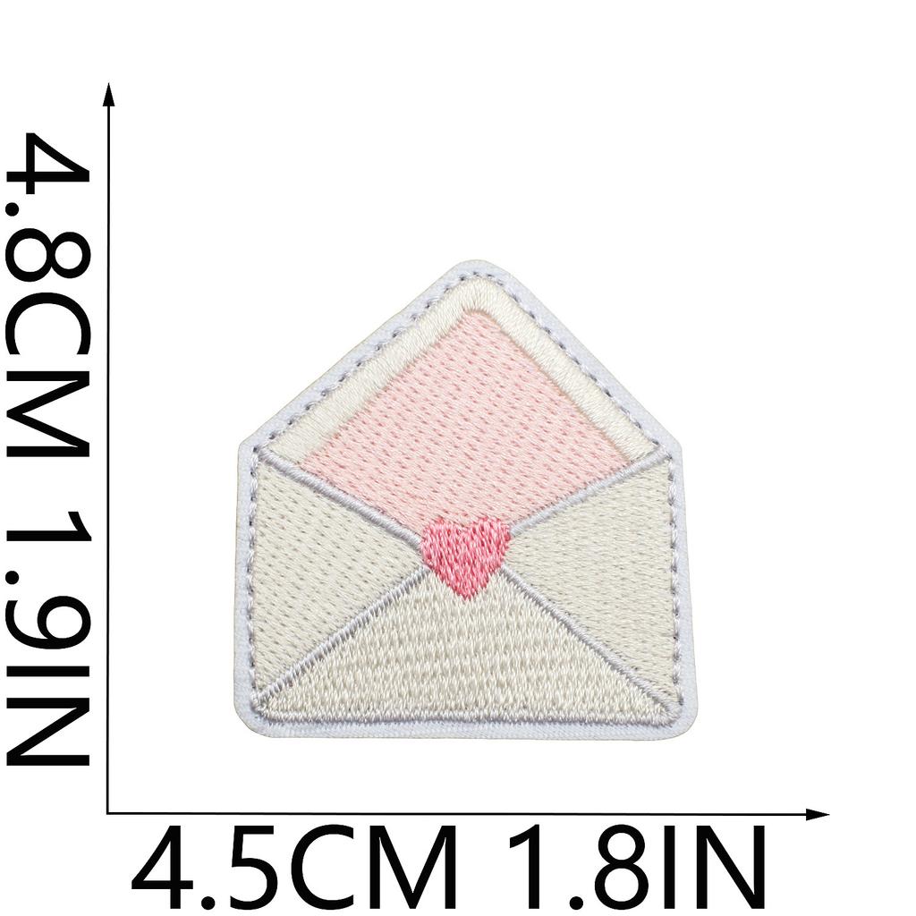 Love Letter Embroidery Cloth Sticker Pink Couple Clothing Decorative Patch Sticker Bow Bear Computer Embroidery Label Heat Transfer