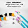 Yousheng Interactive Cat Teaser Toy Retractable Rope Funny Cat Stick Teasing Wand with Bells Elastic Cord Kittens Chew-Proof Teaser Stick