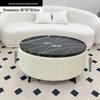 Stylish Compact Storage Combo: Round Coffee Table & Sofa Side Table Set