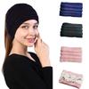Women Winter Warm Knitted Satin Wrapped Headband