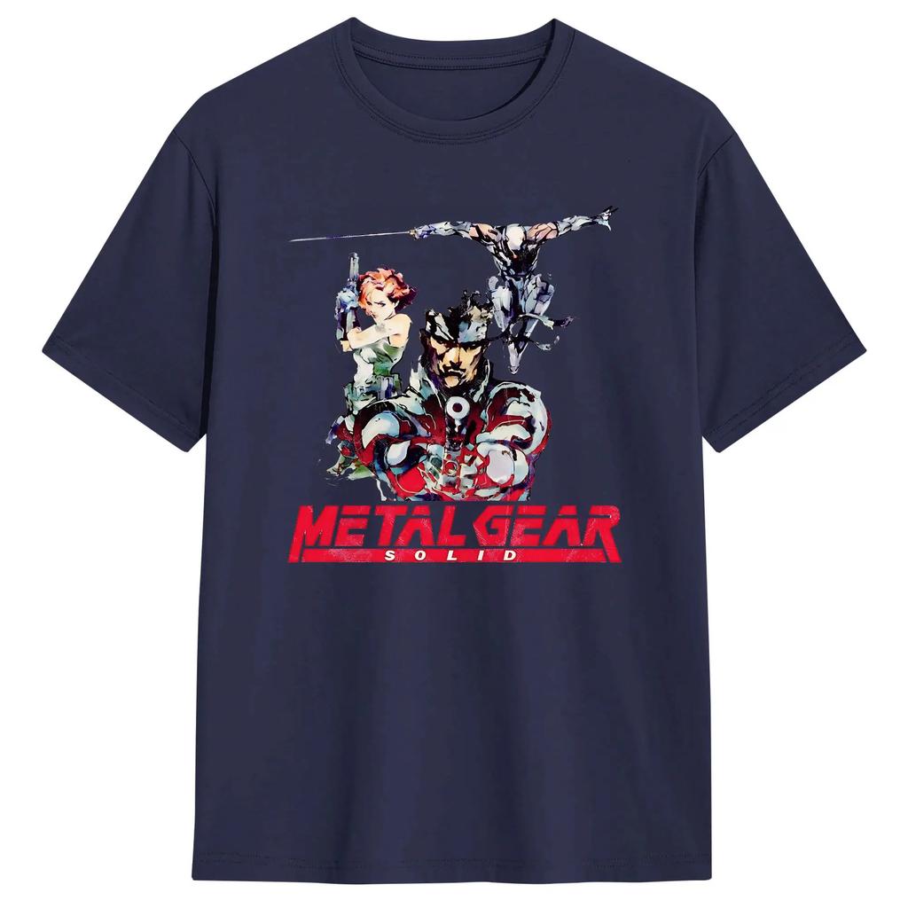 Retro Metal Gear Solid Tshirts Unisex Funny Cotton Tee Shirt Crew Neck Short Sleeve T Shirt Classic Tops