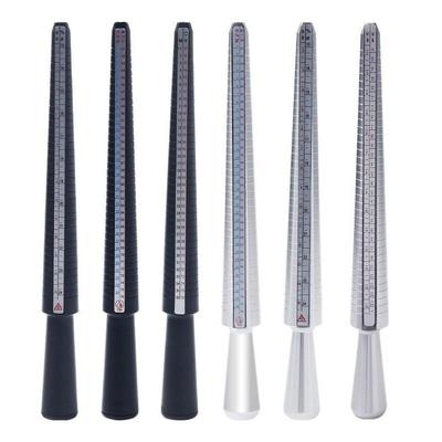 Aluminum Ring Sizer Stick: US/EU/FR Size Conversion, Finger Circumference Measuring Tool
