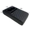 Cojín para reposabrazos de consola central de automóvil con 2 portavasos Almohadilla para reposabrazos de cuero de PU Funda de almohada portátil para reposabrazos de automóvil Almohadilla de altura