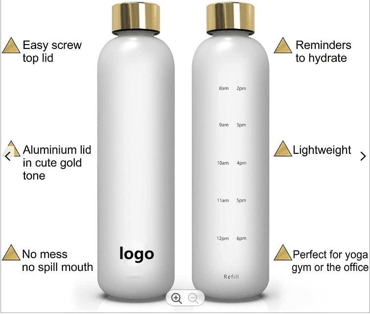 Tritan 1000ml Gradient Sports Water Bottle - Large Capacity, Portable, Outdoor Fitness Cup
