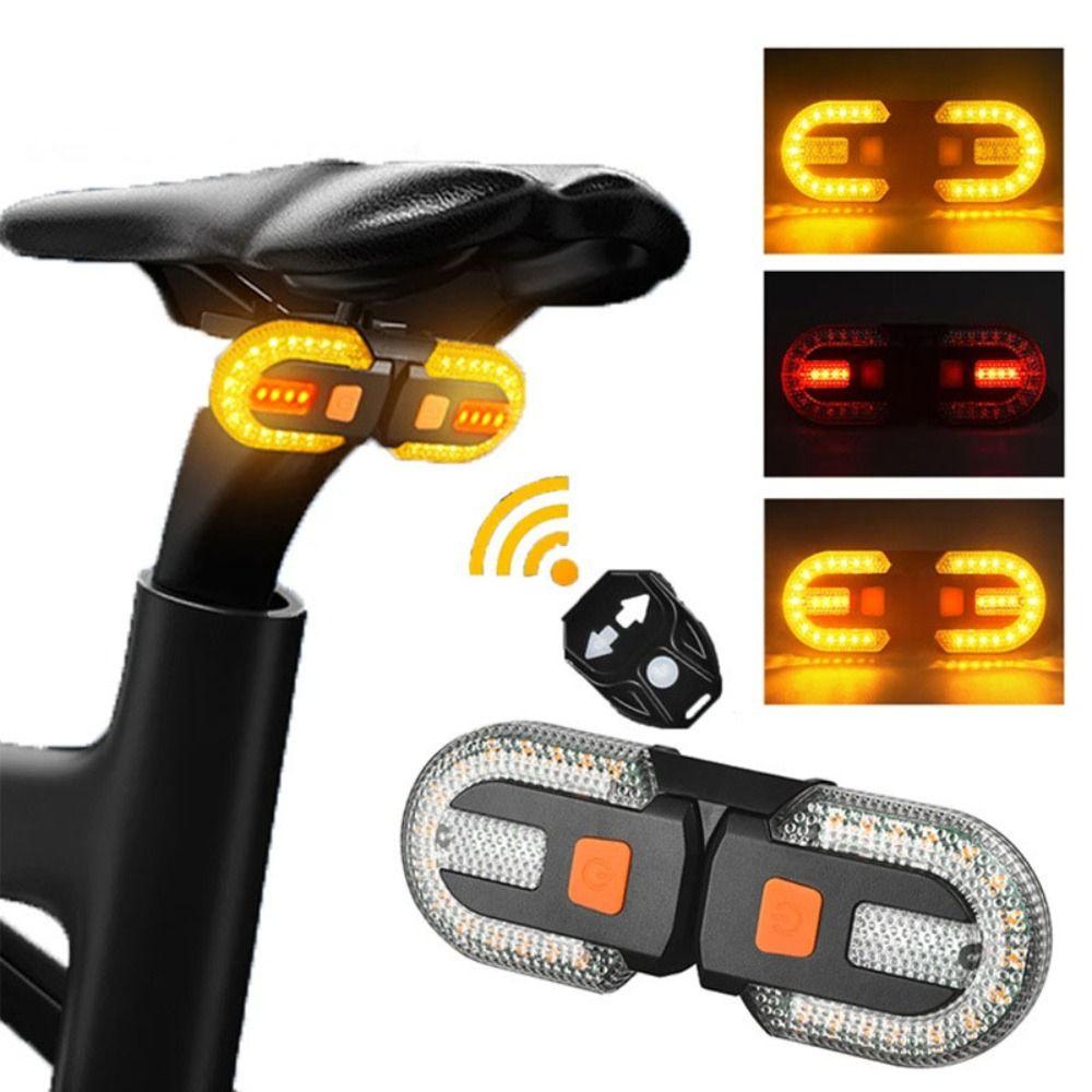 

LED Bike Turn Signal Rear Light Wireless Warning Taillight New Bicycle Tail Light
