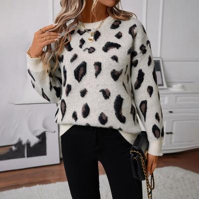 Maglione Pullover Girocollo Largo Autunnale e Invernale da Donna per Donne