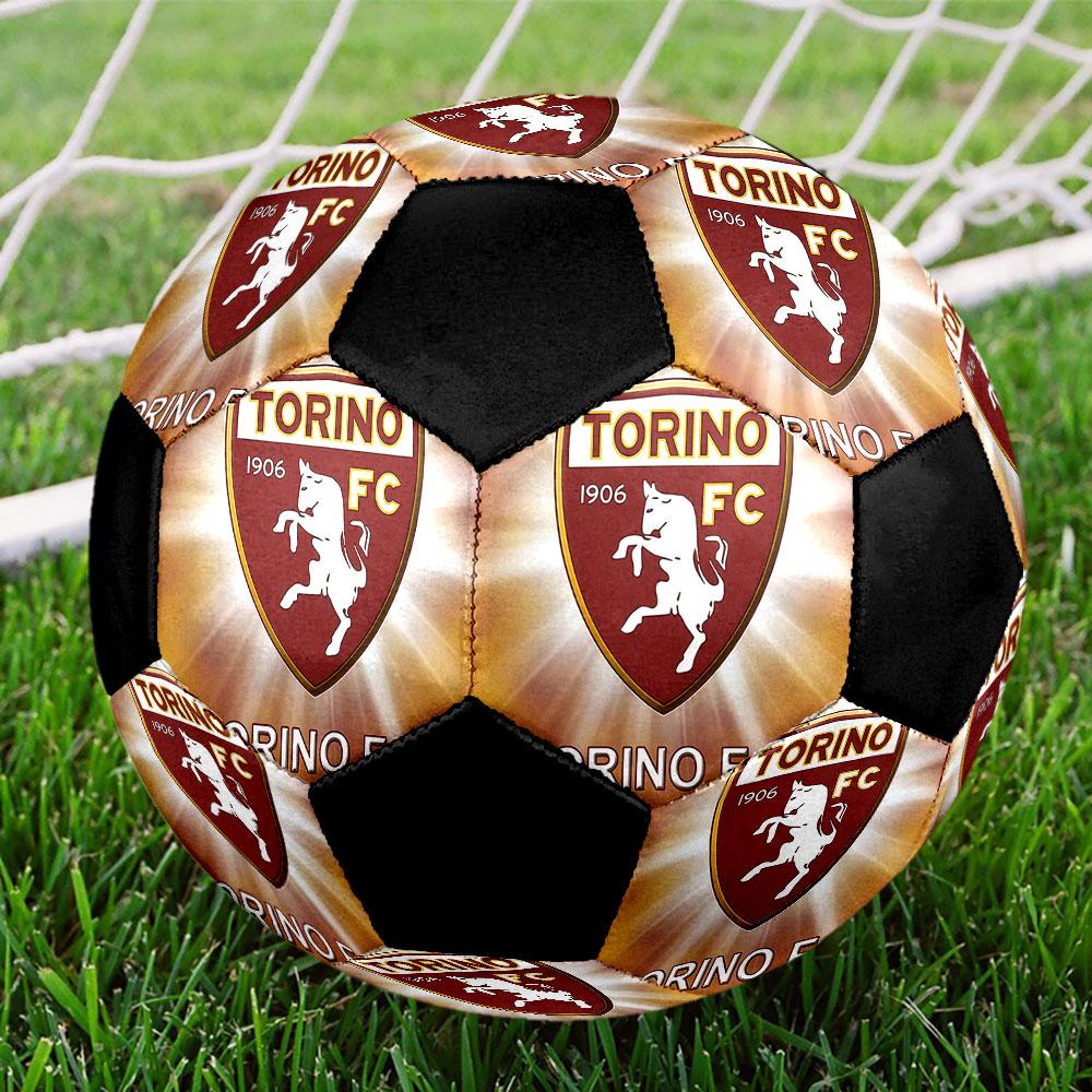 1 PZ Pallone da calcio Torino FC taglia 5 Pallone da calcio indoor Praha Colorato Per tutte le età Cucito a macchina PVC Pronto per la competizione Resistente Alta elasticità