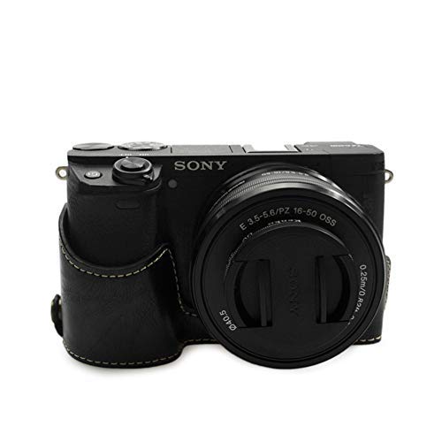 

kinokoo Sony A6400 A6100 специальный чехол для камеры с винтом для штатива, чехол для ремешка на запястье, сменный, отверстие, (черный)