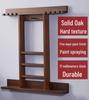 High-End Solid Wood Wall-Mounted 8-Cue Billiard Rack - Table Accessories