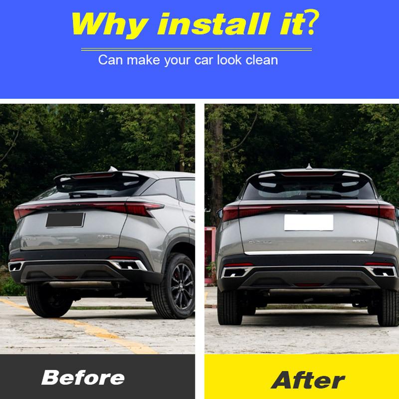 Vtear Car Rear Door Trim Cover Exterior Tailgate Bottom Stainless Steel Decorative Strip Accessories Parts For Omoda C5 2023