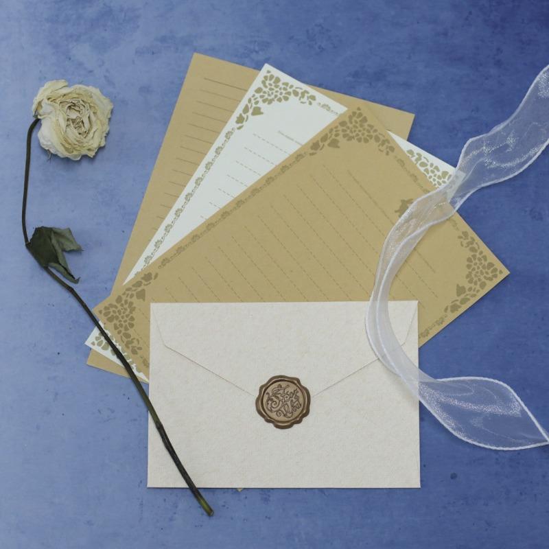 10pcs Linen Texture Envelope Western Style Envelope Paper Vintage Wedding Invitation Envelope Birthday Party Invitation New Year
