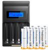 2x 5th Gen 1.2V Rechargeable Battery Set with Intelligent Light, 3300mAh, for Microphones