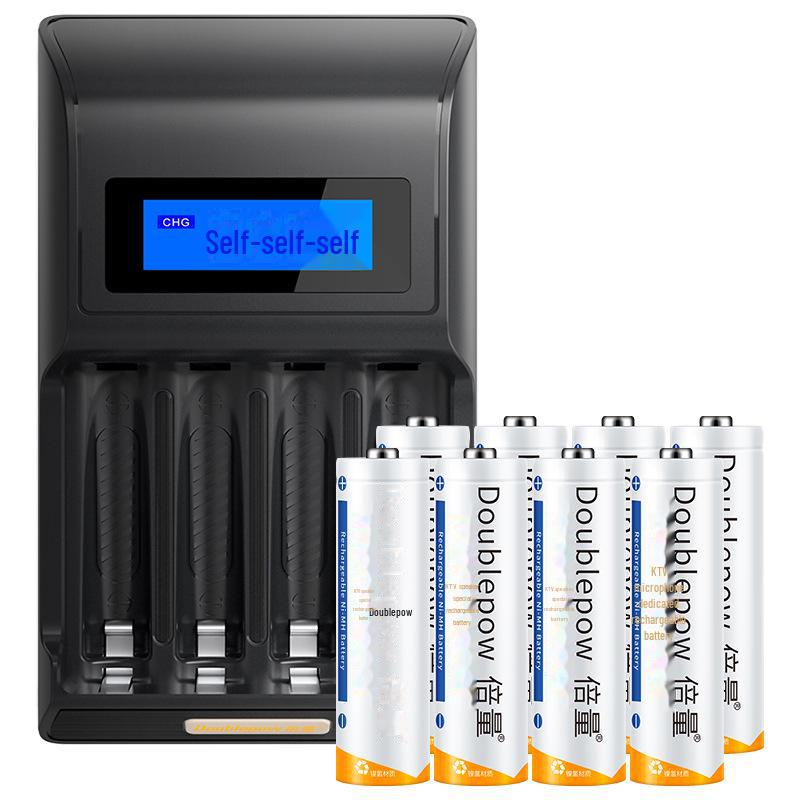 2x 5th Gen 1.2V Rechargeable Battery Set with Intelligent Light, 3300mAh, for Microphones