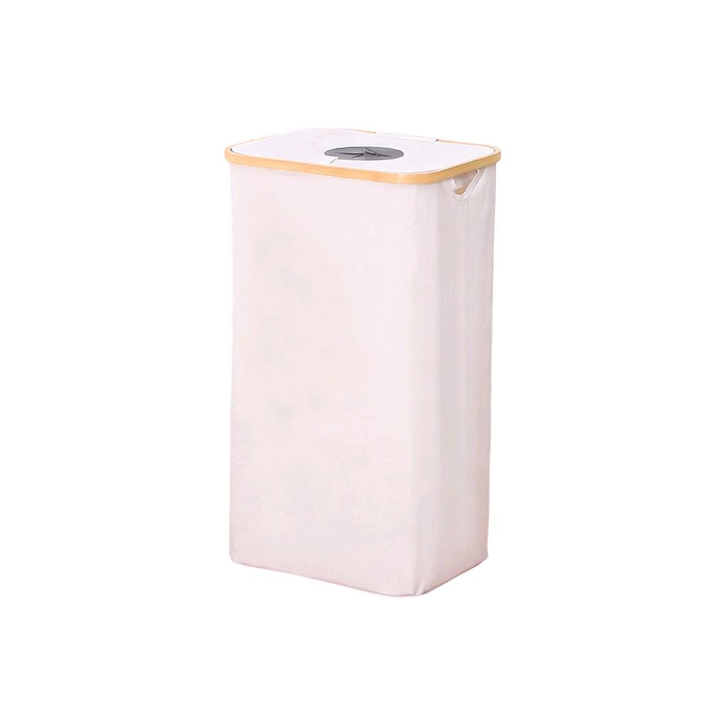 SpaceAid Schmaler Wäschekorb mit Deckel, Schmaler Wäschekorb mit Griffen