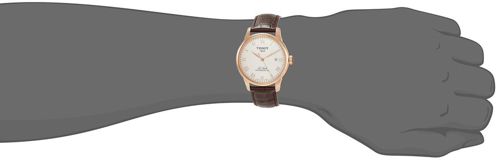 Tissot Men's Le Locle Powermatic 80 Watch with Silver Dial and Leather Strap (T0064073603300) [Official Import]