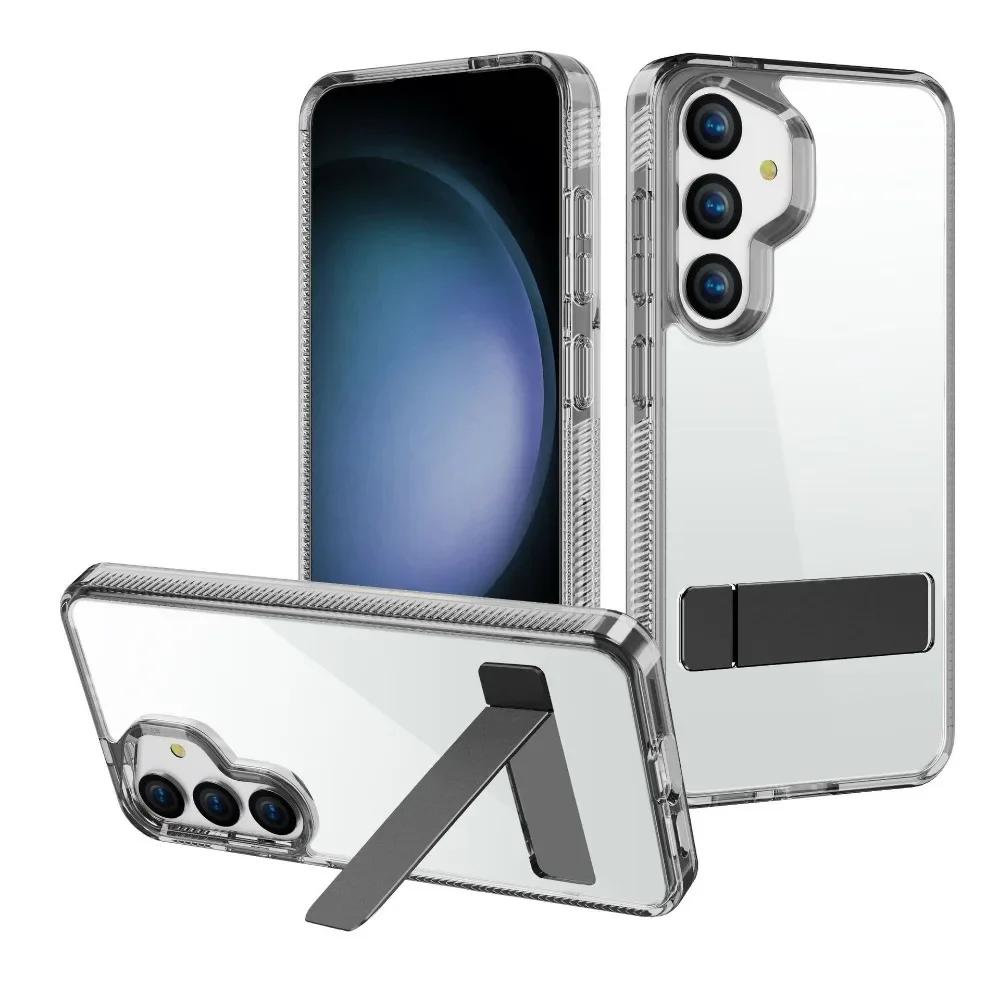 Transparente Unsichtbare Halterung Handyhülle für Samsung Galaxy S25 S24 Ultra S25 S24 S23 Plus S25 + Halter Schutzhülle Klar