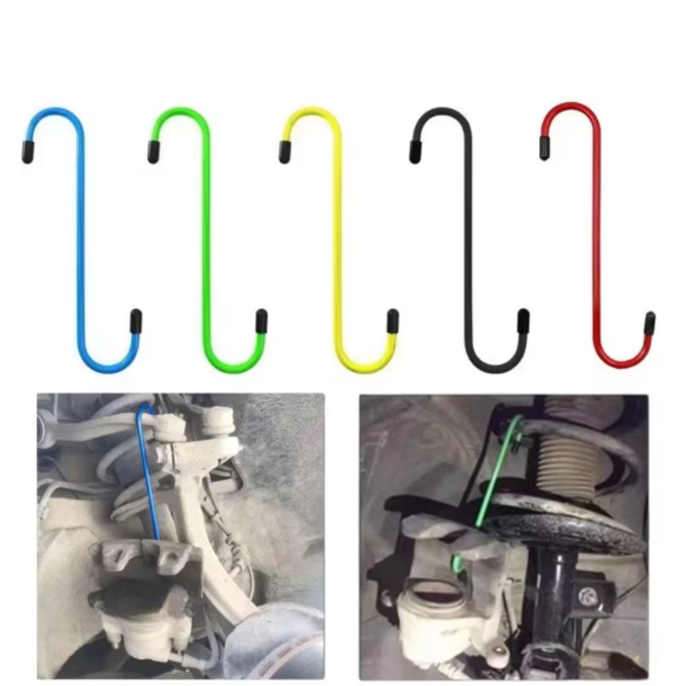S Shape Brake Caliper Hanger Rubber Protection Brake Caliper Hooks Brake Caliper Hook Maintenance