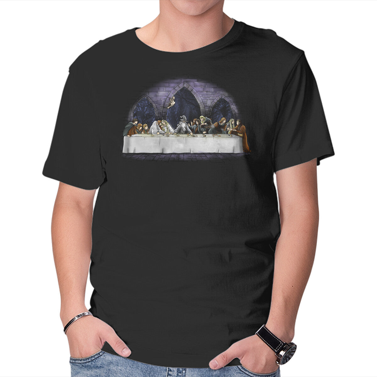 Unisex Crew Neck T-Shirt Last Fantasy Supper Graphic Short Sleeve Casual Tee XXL