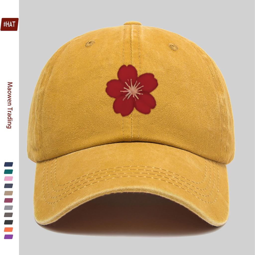 pc Easy Floral Print Baseball Cap Casual Design Decorative Hat Comfortable Lightweight Headwear Adjustable Closure Papa Cap