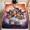 1PC Supernatural Print Flannel Blanket, High Quality All Seasons, Home Decor, Warmth and Comfort, Perfect for Christmas Gifts