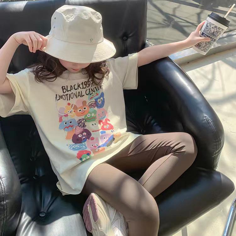 2024 Korean Style Girls' Short-Sleeve Summer T-shirt - Fashionable Children's Top
