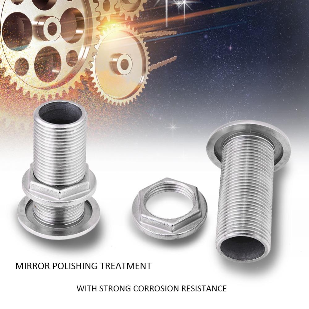 Stainless Steel 316 Drain Threaded Fitting Straight Design Bilge Pump Drain  Yacht Use