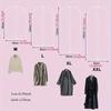 5pcs Durable Polyester Garment Dust Cover with Zipper Closure Long Hanging Clothes Bag for Coats Jackets & Wardrobe Organization