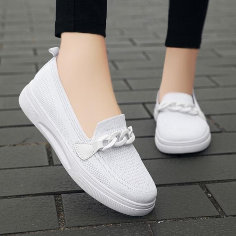 Woman Footwear Flat Pink Slip on Round Toe Shoes for Women Y2k Fashion 2025 New Aesthetic Offer Vulcanized Shoe Stylish Light In