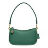 COACH Swinger 20 zipper closure cow leather armpit bag hand shoulder bag women's green