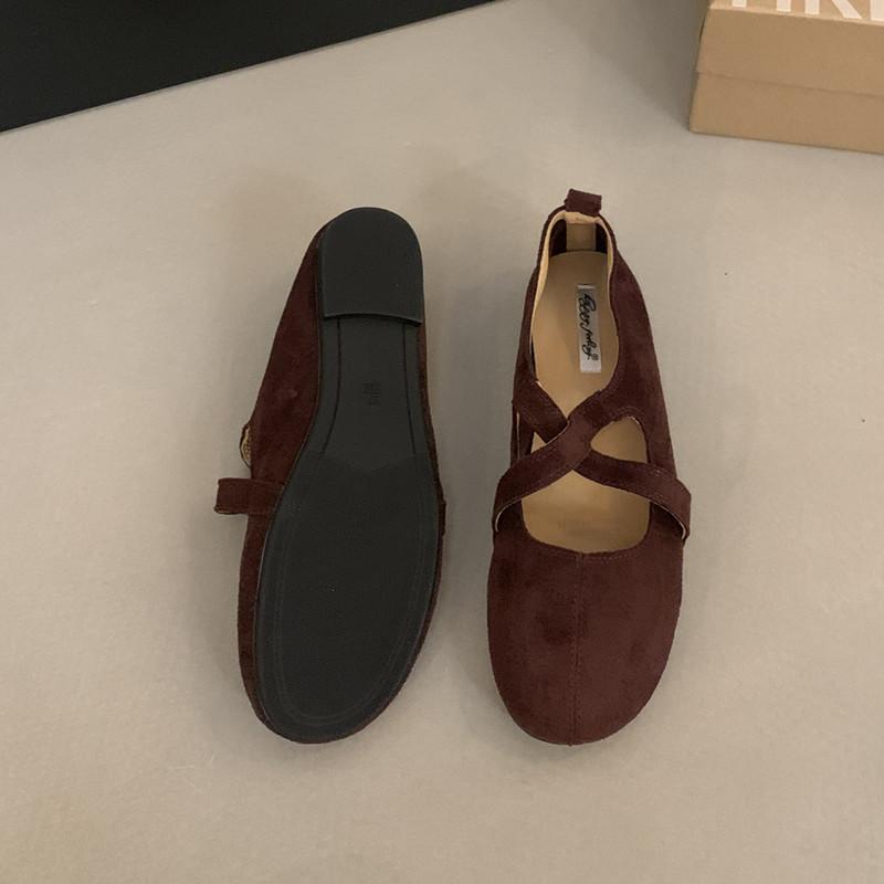 

Мода Bailamos Новый Бренд Женские Балетки Мягкая Кожа Элегантные Туфли для Платья Круглый Носок Мелкие Слипоны Женские Повседневные Балетки 40 кофейный