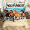 Galloping Horse Bedding Set Horse Duvet Cover Twin Full Queen King Farmhouse Animals Comforter Cover for Kids Girls Teens Room
