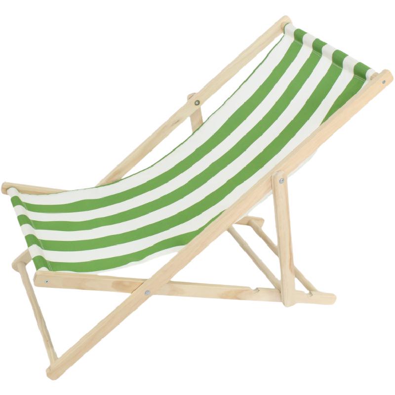 Adjustable Solid Wood Beach Lounger: Outdoor Folding Chair for Leisure & Camping