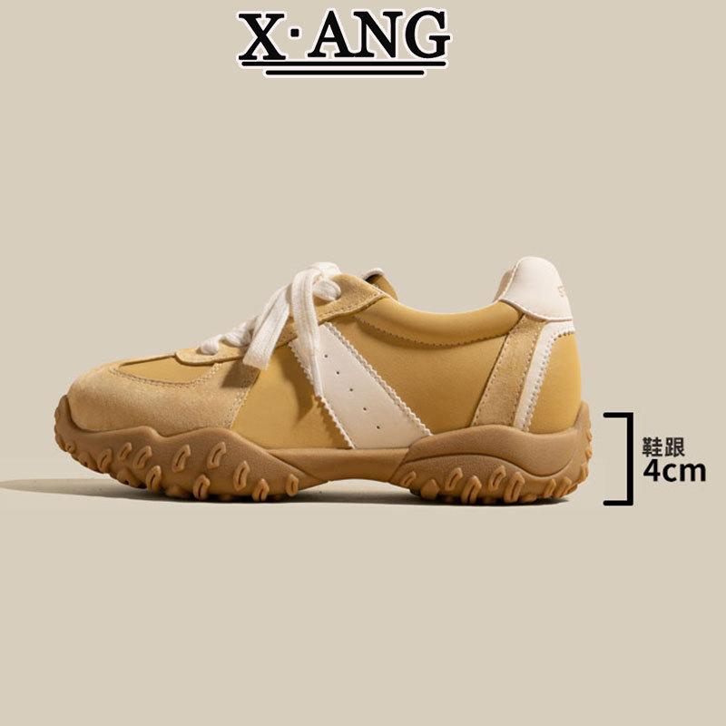 Mode Echtes Leder Klobige Damen Freizeitsneakers Damen Flats Schuhe Frühling Jugend Student Tennisschuhe Weiblicher Vulkanisierter Schuh Mujer