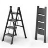 2/3/4 Step Folding Anti-Slip Step Stool with Wide Pedal Lightweight Step Stool Sturdy Steel Ladder for Household Garage Storage