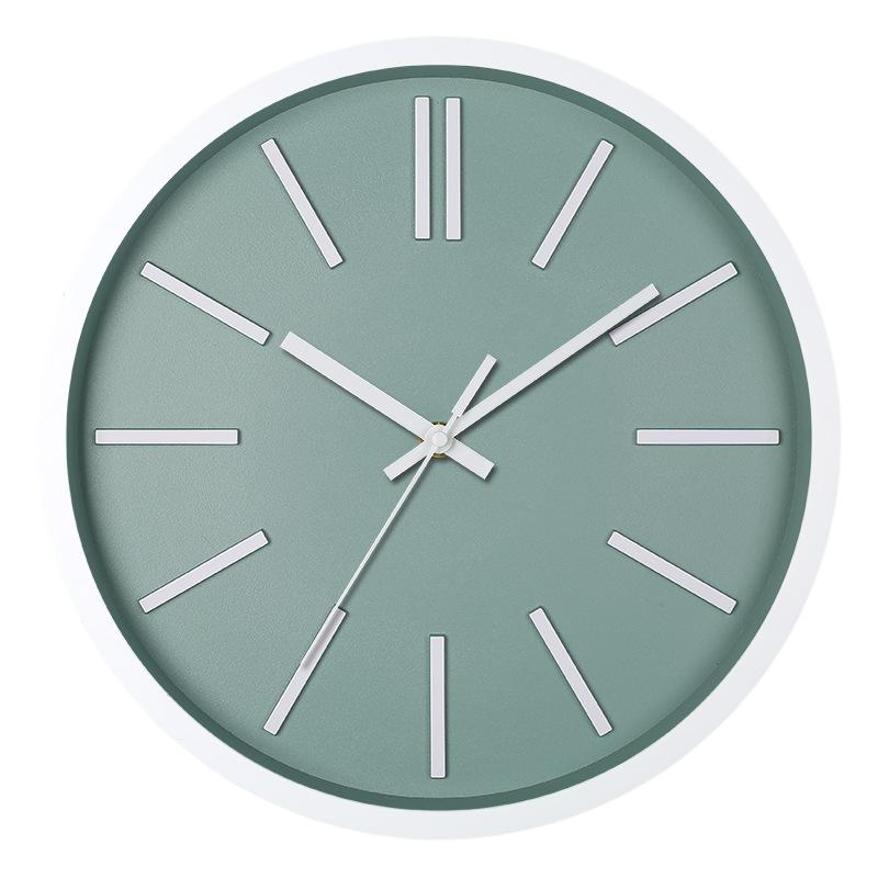 12 Inch Simple  Wall Clock Mute Does Not Tick Round Three-dimensional Wall Hanging Clock for Study Classroom Living Room School