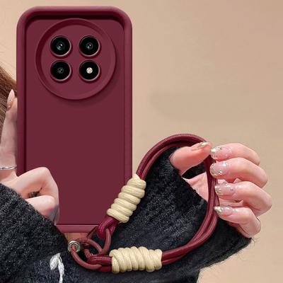 For Huawei Nova 13i Case Huawei Nova 12i Phone Case Weaving Lanyard Cover Skin Feel Protection Shockproof Case