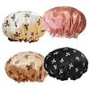 Elastic Shower Cap Double Layered Shower Hair Cover Universal Bath Hat