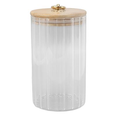 Food Storage Jar Clear Glass Canning Jar Moisture Proof with Sealed Lid for Tea Coffee Sugar Dried