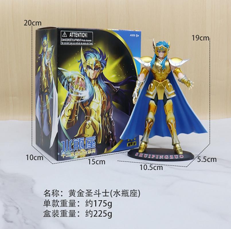 Anime Saint Seiya Figure Gold Aphrodite Aiolia Camus Death Mask PVC Boxed Children's Toy Collection Decorative Decoration