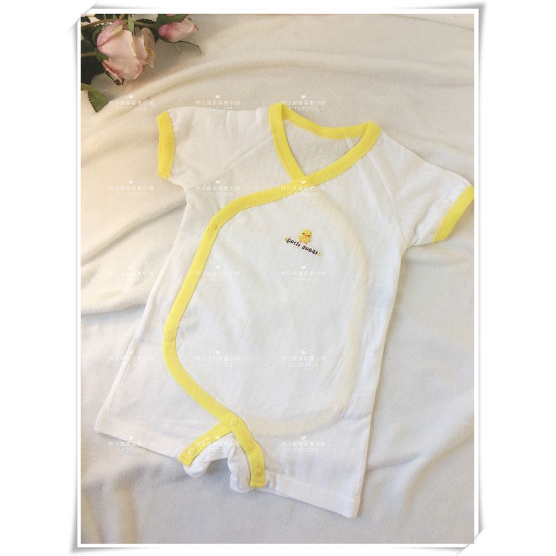 

Xisongwu Summer Pure Cotton Mesh Romper Short Sleeve Yellow chick 60-70cm Weight 5-8kg