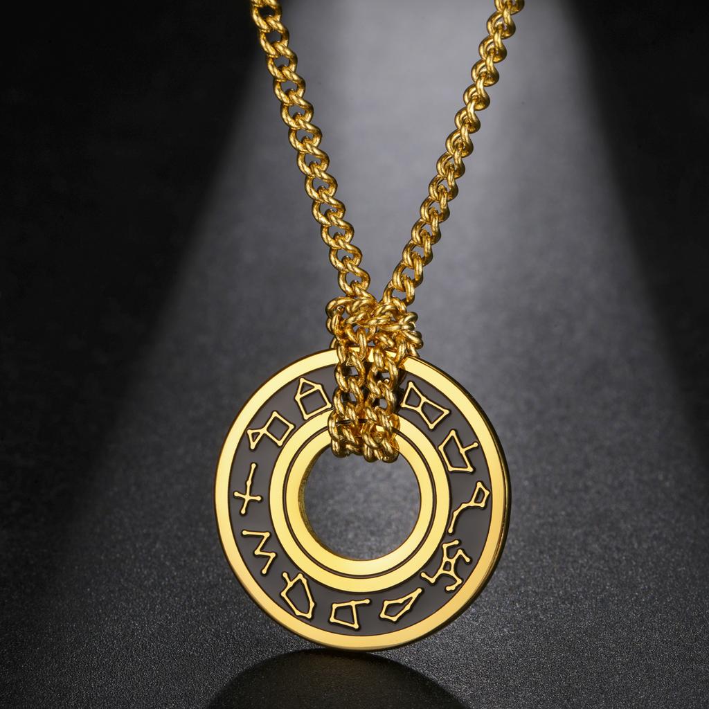 LIKGREAT 12 Zodiac Signs Necklace for Men Women Astrology Constellation Pendant Chain Stainless Steel Pagan Witchy Jewelry Gift