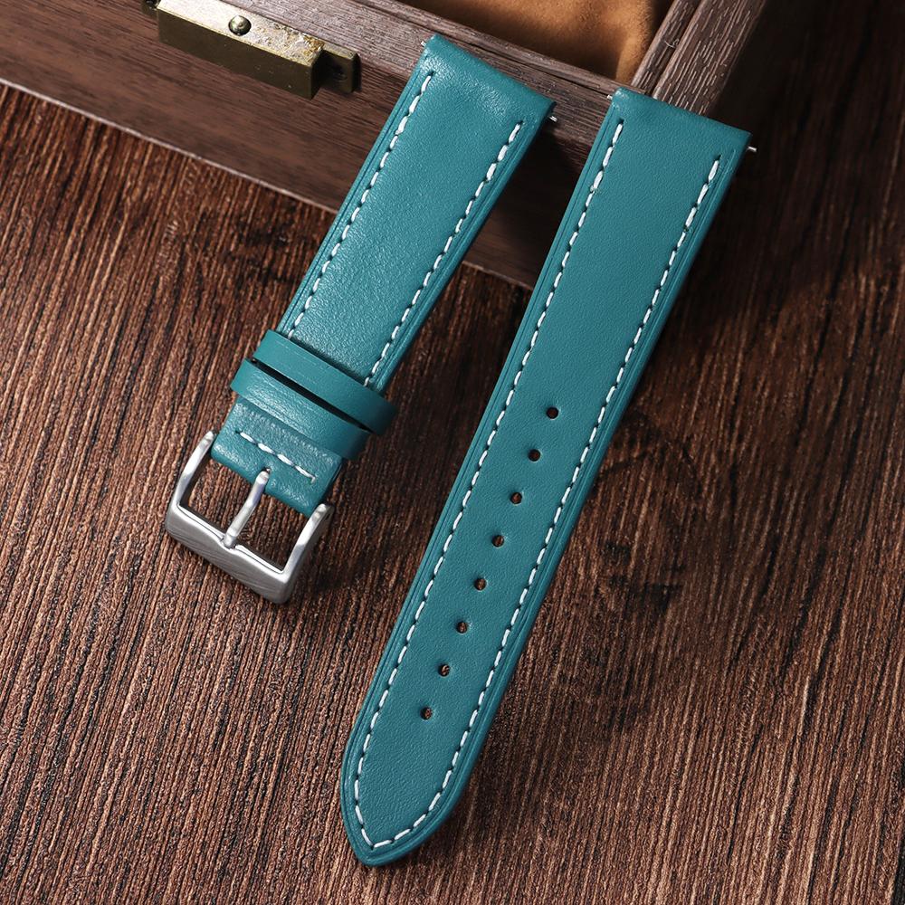 Cinturino per Orologio in Pelle di Mucca Marrone Premium con Rilascio Rapido 18mm 20mm 22mm 24mm Cinturini per Orologio in Vera Pelle Top Grain per Uomo Donna