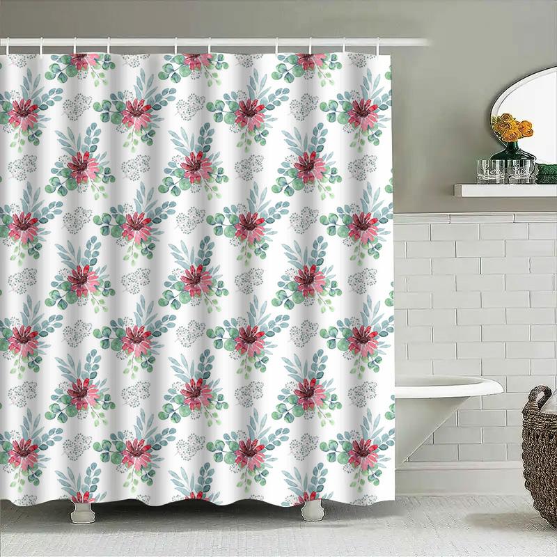 Vintage Floral Wasserdichter Duschvorhang Luxuriöse Dekorative Badtextilien Wandbehang Dekoration Für Zuhause Badezimmer