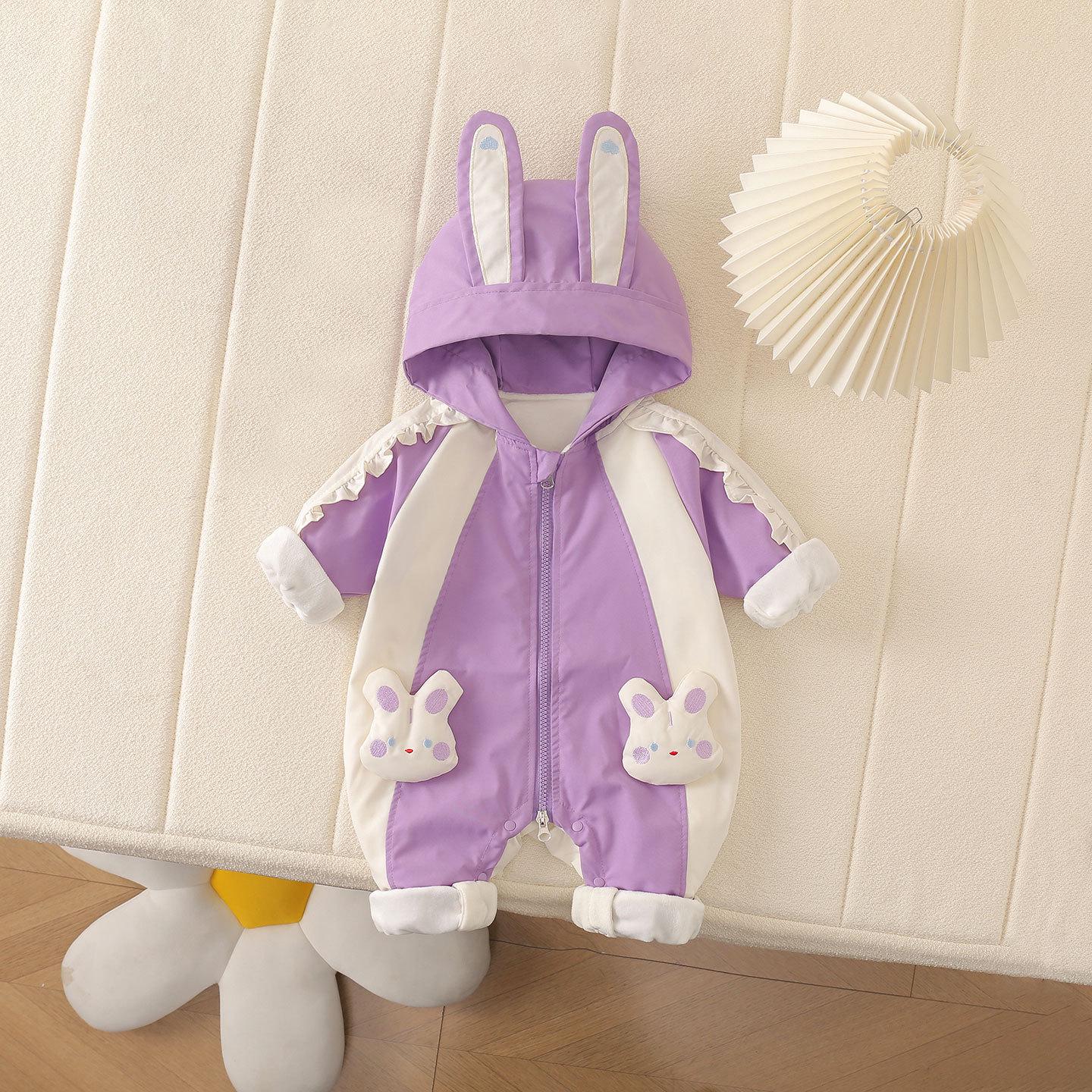 

Autumn/Winter Velvet Baby Jumpsuit - Cute and Cozy Crawling Outfit for Infants 66 cm