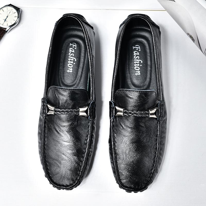 Fashion Men Loafers Comfy Light Soft Leather Casual Shoes Penny Leisure Adult Office Driving Shoes Moccasins Plus Size Walking