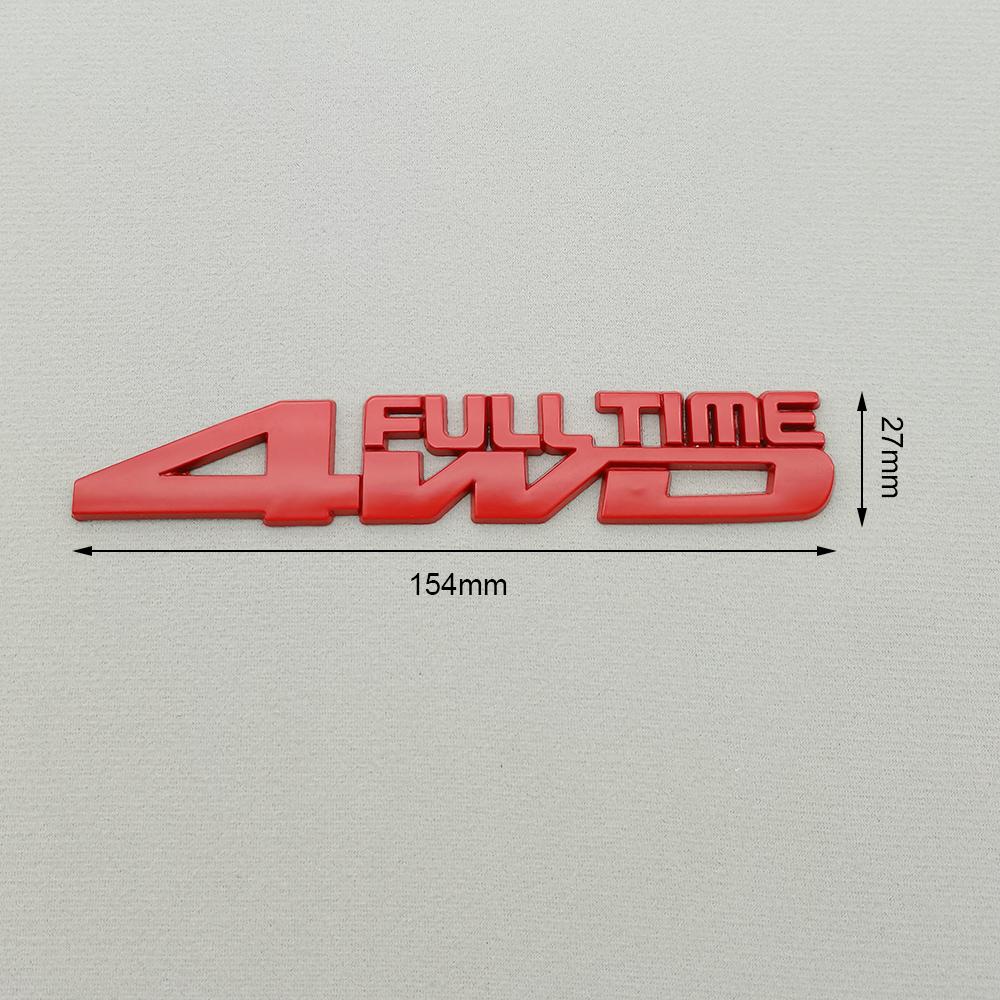 3D Car Sticker 4WD Full Time Logo Emblem Truck Fender Auto Badge Decal Accessories For Toyota Prado Honda Jeep  Ford Mitsubishi