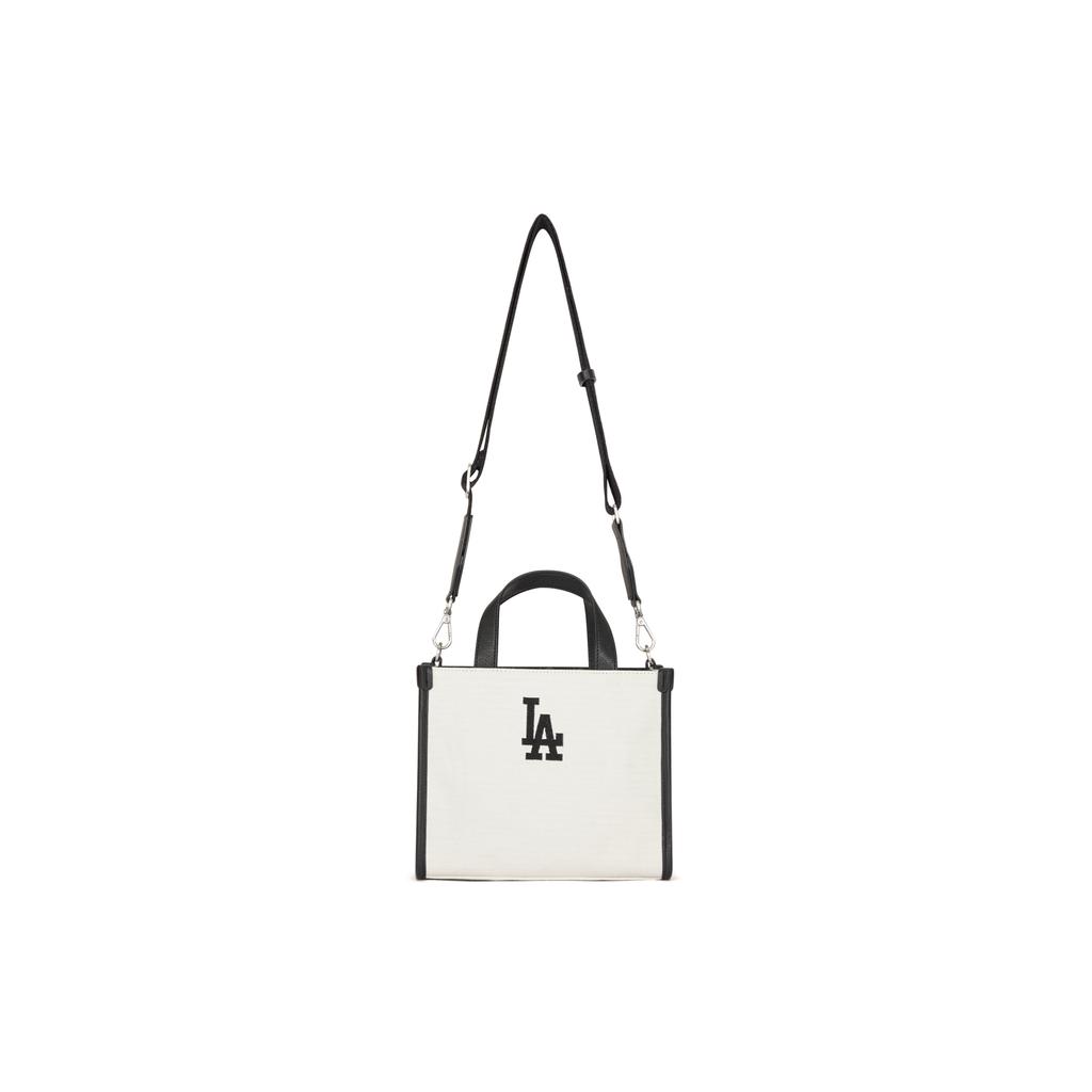 New MLB Cotton And Polyester Blend Tote Shoulder Bag Crossbody Bag Handbag Clutch Commuter Bag Regular Unisex Hemp Cream 3AORS024N-07CRM