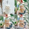 Mini Plush Bear Keychain Hanging Ornament Backpack Handbag Charm for Girls Women