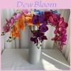 8head Peach Suede Orchid Artificial Flower For Wedding Table Decor Home Interior